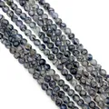 Blue dragon vein agate beads strands for DIY jewelry making with unique stone textures - Gray-Blue (No. 7)