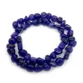 Strang aus unregelmäßigen lila Achatperlen für DIY-Schmuck mit natürlicher Mineralstruktur - 8X10mm / Lila (Nr. 1)