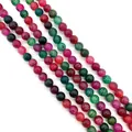 Colorful dragon vein agate round beads with vibrant mesh texture for DIY jewelry making - Mixed Colors (No. 8)
