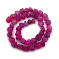 Magenta Drachenader Achat unregelmäßige lose Perlen für DIY Schmuckbau 8-10mm - 8X10mm / Rosenrot (Stil 3)