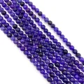 Polished purple dragon vein agate beads for DIY bracelets and jewelry making - Purple (No. 9)
