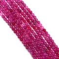 Magenta dragon vein agate loose beads with intricate crackle textures for DIY jewelry - Rose Red (No. 13)