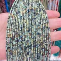 Natural cylinder African turquoise beads 2x4mm strand for DIY jewelry making - 2x4mm / African Pine Stone