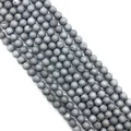 Silver frosted druzy agate beads with natural matte crystal texture for DIY jewelry - Silver Gray (No. 6)
