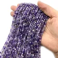 Facettierte lila Amethyst-Edelsteinperlen für Schmuckherstellung, 2-4mm Natursteine - 2mm / Amethyst