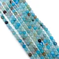 Blue and grey dragon vein agate beads string for DIY jewelry making 8mm 10mm - Blue Gray (No. 15)