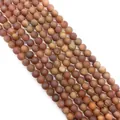 Matte rust red natural agate beads with purple iridescent finish for DIY jewelry - Rust Red (#7)