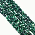 Dunkelgrüne Tigerauge-Natursteinperlen für DIY-Schmuckherstellung mit Seidenglanz - 6mm / Stil 2 (Grünes Tigerauge)