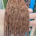 2x4mm brown goldstone cylindrical beads with sparkling star texture for DIY jewelry making - 2x4mm / Gold Sandstone