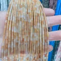 DIY jewelry beads in orange and white gradient imperial stone cylinders 2x4mm strand - 2x4mm / Topaz