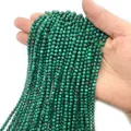 Perline in malachite naturale sfaccettata 3-4mm con trama verde per gioielli DIY - Malachite