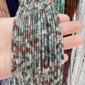 Natural cylindrical cylinder beads of mixed imperial jasper stone for DIY jewelry making - 2x4mm / African Blood Stone