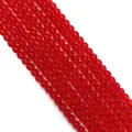 DIY matte red round synthetic stone beads for jewelry making necklaces and bracelets - 6mm / Red