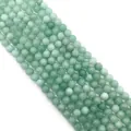 Perle in pietra naturale verde chiaro lucido per creazione di gioielli fai-da-te tonde - Design n. 7