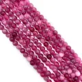 Perline rotonde in tormalina rosa lucida per accessori per gioielli fai da te - Design n. 8