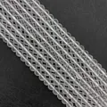 Polished transparent natural stone round beads for DIY jewelry and necklace crafts - White
