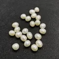 Natural white rice-shaped freshwater pearls for DIY jewelry making and accessories - 3-4mm / White