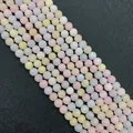 Perle tonde in pietra naturale pastello rosa, giallo, bianco e blu per creazioni DIY - Stile Pietra Morganite