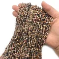 Perline sfaccettate in rodonite naturale da 3mm per creazione gioielli fai da te - Legno Pietrificato