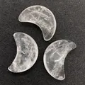 Ensemble de trois pierres de quartz naturel en forme de lune pour la bijouterie DIY - Cristal Transparent / 20x30mm (1 Pièce)