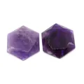 Εξαγωνικά μενταγιόν από αμέθυστο με προτρυπημένες τρύπες για DIY κατασκευή κοσμημάτων - Αμέθυστος