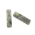 Cuentas rectangulares de labradorita pulida con agujeros para crear de joyas - 7x10x40mm, 8g / Piedra de Flash (Labradorita)