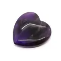 Polierte herzförmige Amethyst-Natursteinperle mit einzigartiger violetter Bänderung - 40mm / Dunkelviolett(Nr.1)