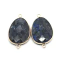 Lapis Lazuli Tropfen-Verbinder mit Vergoldung für DIY-Schmuckherstellung - Größe 9