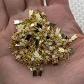 Golden chain with white beads and arrow tail pendants for DIY jewelry making - Milky White