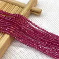Faceted rose pink natural crystal beads for DIY jewelry making in 2mm 3mm size - Small / US 4