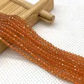 Stränge aus 2mm facettierten orangefarbenen Kristallperlen für DIY-Schmuck und Handwerk - US 7
