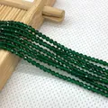 Facettierte smaragdgrüne 2mm Natursteinperlen Schnüre für DIY Schmuckherstellung - US 10