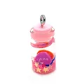 Mini resin milk tea bottle pendant with pink cap and purple heart sequins for DIY crafts - Pink (Color 1)