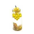 Mini pendentif bouteille en verre avec coquillage et feuille d'or pour bijoux DIY - 16x42mm / Style Jaune (No. 3)