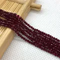 Facettierte 2mm dunkelrote Granat-Kristallperlen für DIY-Schmuckherstellung und Design - US 13