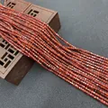 Dieproodbruine granaat 2x3mm gefacetteerde rondelle kralen op een houten voet - 2x3mm (1 Streng) / Donker Roodbruin (Nr.4)