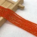Facettierte orangefarbene Natursteinperlen für DIY-Schmuckherstellung Zubehör - US 14