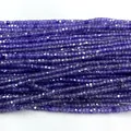Perle in pietra naturale viola scuro sfaccettate 2x3mm per gioielli e collane fai-da-te - 2x3mm (1 Filo) / Blu Viola Scuro (N. 7)