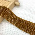 Strang mit facettierten Bernstein Kristallperlen 2mm für DIY Schmuckherstellung - Größe 17