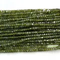 Perle sfaccettate in pietra naturale verde oliva scuro 2x3mm per gioielli fai da te - 2x3mm (1 Filo) / Verde Oliva Profondo (N. 9)