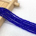 Dunkelblaue facettierte Kristallperlen rund für DIY Schmuckherstellung Zubehör - Größe 19