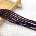 2mm facettierte dunkelviolette Natursteinperlen für DIY-Schmuck und Handwerk - Größe 20