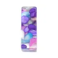 Rectangular resin pendant with colorful crushed stones for DIY jewelry making - Letter I / 20-40mm