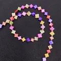 Colorful clover-shaped mother of pearl shell beads for DIY jewelry making - Four-Petal Flower Style (8mm)