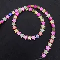 Star-shaped natural seashell beads in colorful mix for DIY jewelry making accessories - Five-Pointed Star Style (8mm)