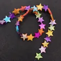 Colorful star shaped shell beads with pearlescent luster for DIY jewelry making - Five-Pointed Star Style (16mm)