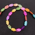 Colorful Hamsa Hand shaped natural shell beads with iridescent finish for DIY jewelry - Hamsa Palm Style (10x15mm)