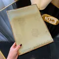 Écharpe en soie vert menthe à motif floral rose et bordure à glands chic - Matcha Tsm-443