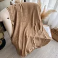 Chic leopard print core-spun yarn poncho in khaki brown with metallic gold thread fringe - 185cmx65cm / Khaki