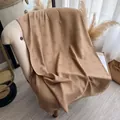 Camel cashmere-like scarf with heart jacquard pattern and fringe edge detail - Khaki